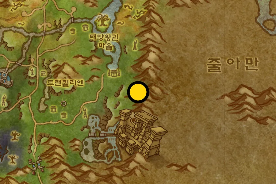 영원노래 숲 지도의 킨도잔의 미궁 입구